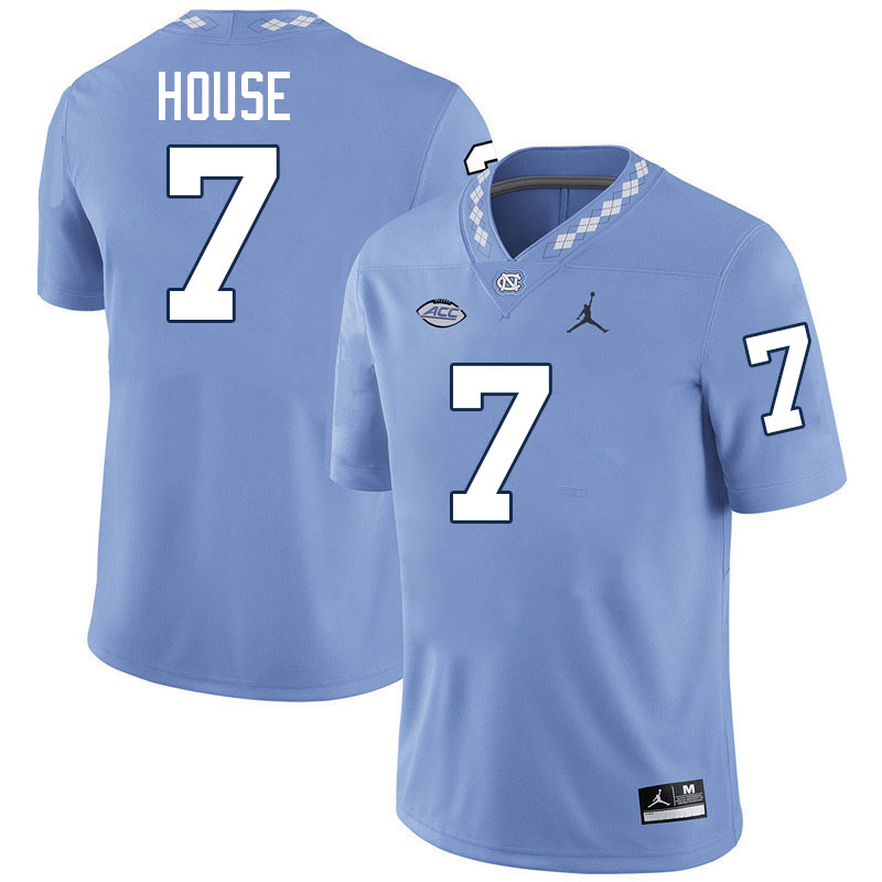 #7 Khmori House North Carolina Tar Heels Jerseys,Apparels,Uniforms Stitched-Carolina Blue #7 Khmori House North Carolina Tar Heels Jerseys,Apparels,Uniforms Stitched-Carolina Blue